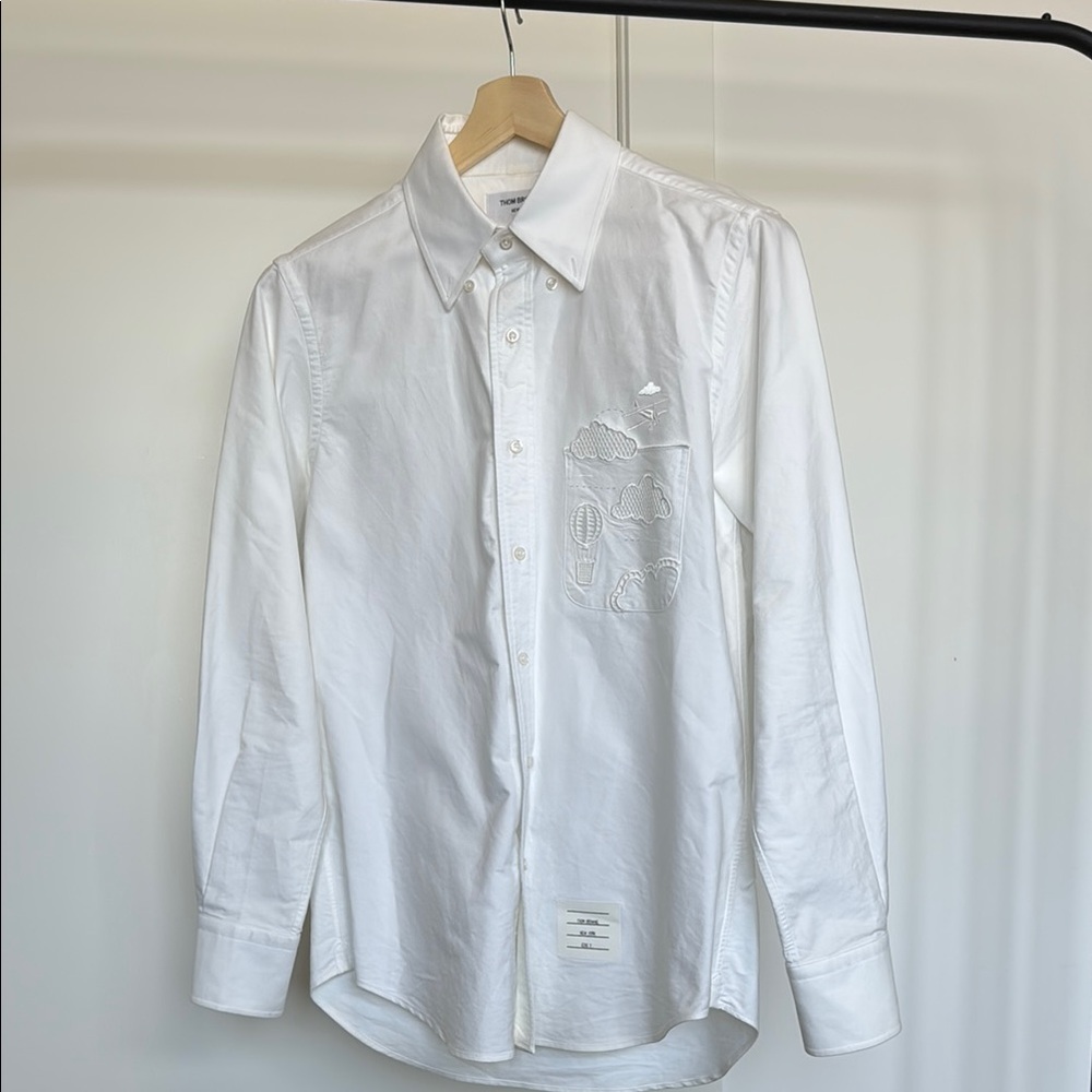 Thom Browne White Casual Button Down Shirt